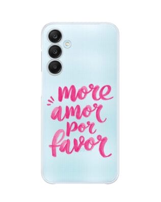 Etui do Samsung Galaxy M35 5G przeźroczyste, silikonowe Flexi, Positive Vibes, More amore per favore