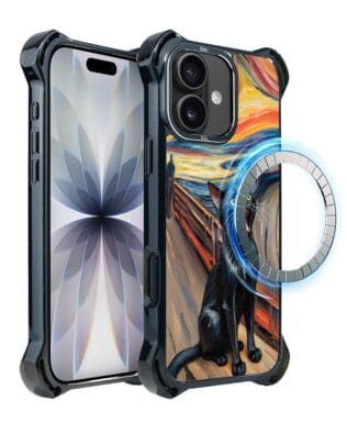 Etui do iPhone 17 IBIZU DropGuard Ultra z MagSafe, Edvard Munch, krzyk kota