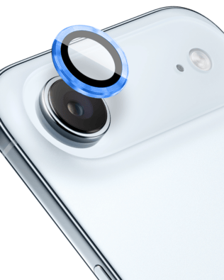 Metalowa osłona obiektywu aparatu ze szkła hartowanego 9H do iPhone Air, 1 zestaw, granatowa