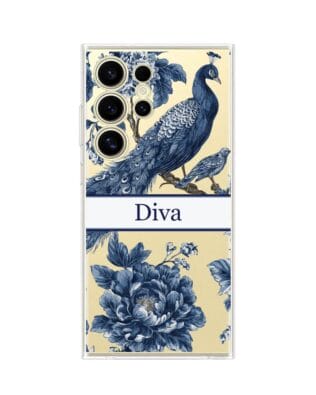 Etui do Samsung Galaxy S24 Ultra przeźroczyste, silikonowe Flexi, Mystic, Diva Peacock