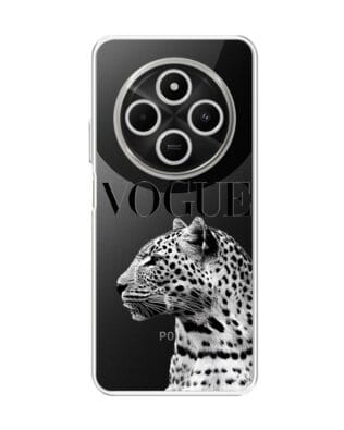 Etui do Xiaomi POCO C75 przeźroczyste, silikonowe Flexi, Positive Vibes, Tygrys Vogue