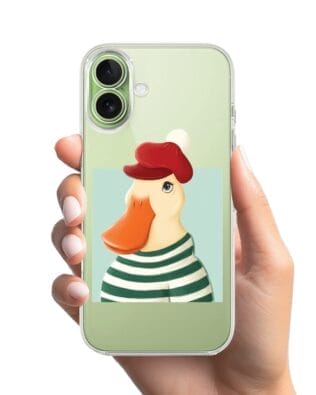 Etui do iPhone 17 przeźroczyste, silikonowe Flexi, kaczuszka
