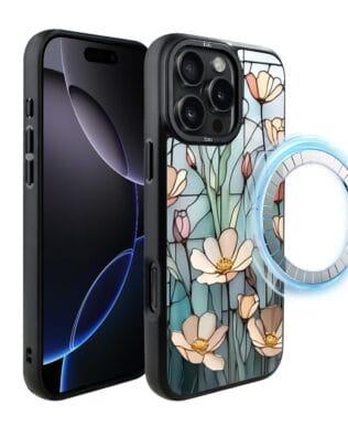 Etui do iPhone 16 Pro Max IBIZU DropGuard Matt z MagSafe, Barwy Szkła, Szept kwiatów polnych