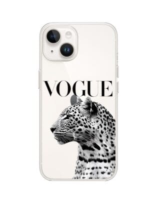 Etui do iPhone 14 przeźroczyste, silikonowe Flexi, Positive Vibes, Tygrys Vogue