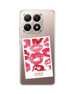 Etui do Xiaomi 15T przeźroczyste, silikonowe Flexi, pocałunki, Polaroid