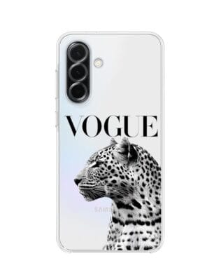 Etui do Samsung Galaxy A36 5G przeźroczyste, silikonowe Flexi, Positive Vibes, Tygrys Vogue