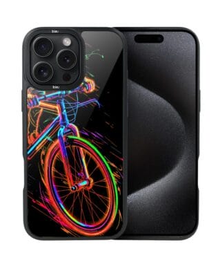 Etui do iPhone 15 Pro Max IBIZU DropGuard Matt z MagSafe, #ElectroMove, Rowerowa wibracja