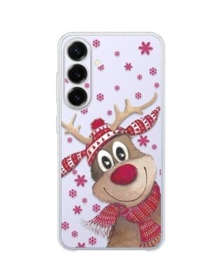Etui do Samsung Galaxy S25 FE przeźroczyste, silikonowe Flexi, Renifer