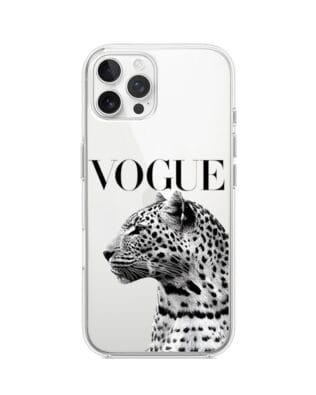 Etui do iPhone 12 Pro Max przeźroczyste, silikonowe Flexi, Positive Vibes, Tygrys Vogue