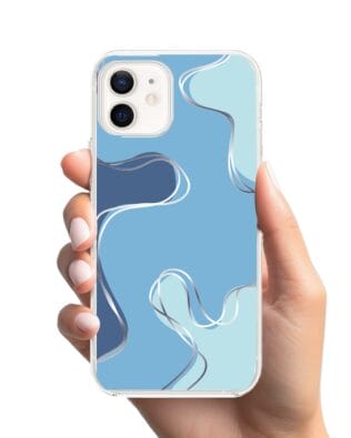 Etui do iPhone 12 z MagSafe przeźroczyste, silikonowe Flexi, spokój oceanu