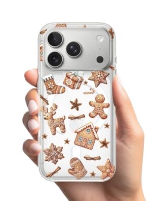 Etui do iPhone 17 Pro Max z MagSafe przeźroczyste, silikonowe Flexi, Magia pierniczków