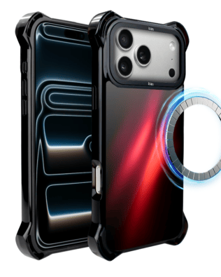 Etui do iPhone 17 Pro Max IBIZU DropGuard Ultra z MagSafe, Twilight Dreams, Czerwona Nebula