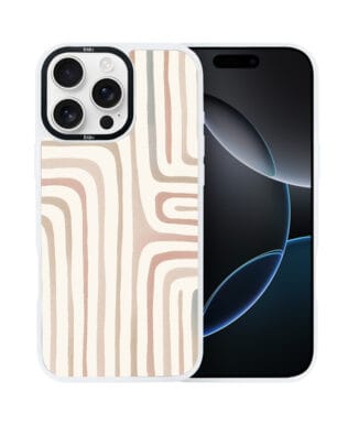 Etui do iPhone 16 Pro IBIZU DropGuard Matt z MagSafe, Boho, Piaskowy labirynt