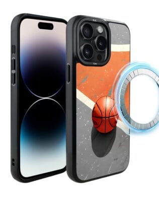 Etui do iPhone 14 Pro IBIZU DropGuard Matt z MagSafe, #Move, Koszykówka