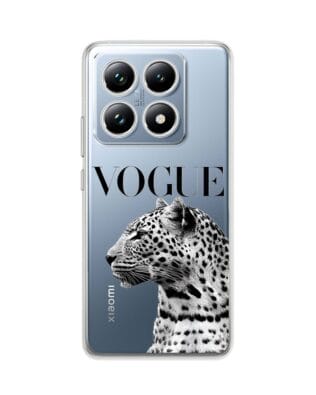 Etui do Xiaomi 14T Pro przeźroczyste, silikonowe Flexi, Positive Vibes, Tygrys Vogue