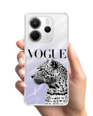 Etui do Xiaomi Redmi Note 14 4G przeźroczyste, silikonowe Flexi, Positive Vibes, Tygrys Vogue