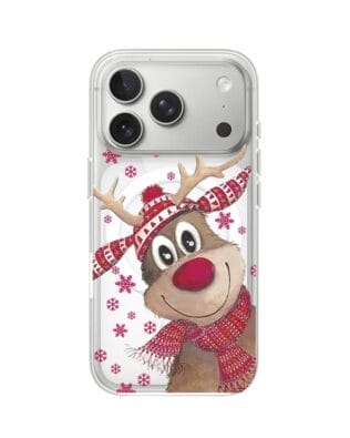 Etui do iPhone 17 Pro Max z MagSafe przeźroczyste, silikonowe Flexi, Renifer