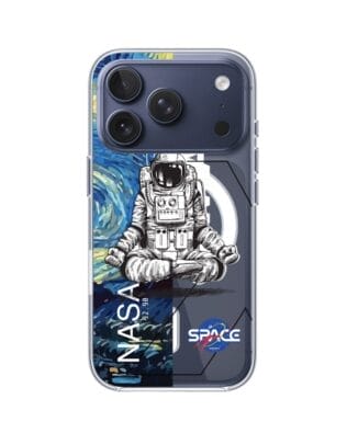 Etui do iPhone 17 Pro Max z MagSafe przeźroczyste, silikonowe Flexi, keep calm in Cosmos