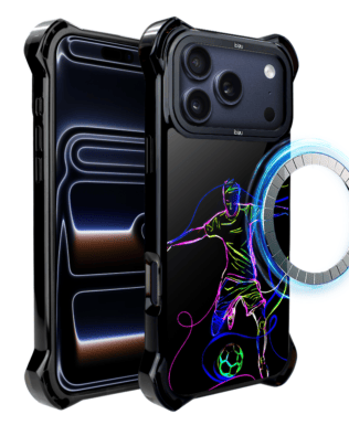 Etui do iPhone 17 Pro Max IBIZU DropGuard Ultra z MagSafe, #ElectroMove, Moc footballu