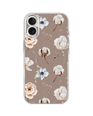 Etui do iPhone 17 przeźroczyste, silikonowe Flexi, Summer Patterns, akwarelowe kwiatki