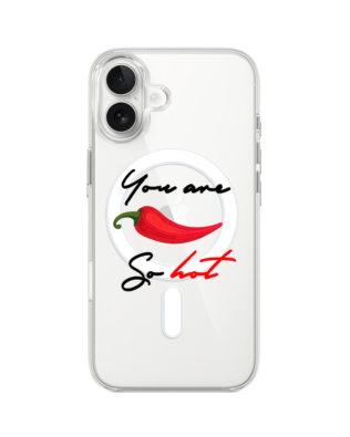 Etui do iPhone 17 z MagSafe przeźroczyste, silikonowe Flexi, papryczka chilli