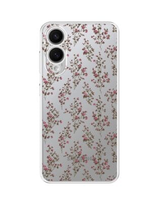 Etui do Samsung Galaxy S25 Edge przeźroczyste, silikonowe Flexi, Mini Patterns, Różyczki