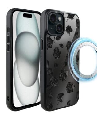 Etui do iPhone 15 Plus IBIZU DropGuard Matt z MagSafe, Midnight, Sen róż