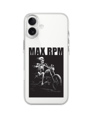 Etui do iPhone 17 przeźroczyste, silikonowe Flexi, Bikers, Ghost Rider