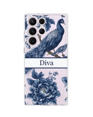 Etui do Samsung Galaxy S23 Ultra przeźroczyste, silikonowe Flexi, Mystic, Diva Peacock