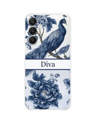 Etui do Samsung Galaxy A25 5G przeźroczyste, silikonowe Flexi, Mystic, Diva Peacock