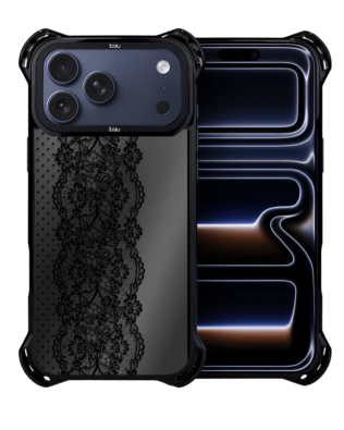 Etui do iPhone 17 Pro Max IBIZU DropGuard Ultra z MagSafe, Midnight, Ornamentowa koronka