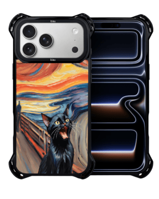 Etui do iPhone 17 Pro Max IBIZU DropGuard Ultra z MagSafe, Edvard Munch, krzyk kota