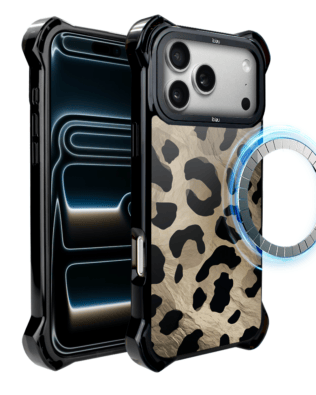 Etui do iPhone 17 Pro Max IBIZU DropGuard Ultra z MagSafe, Zew Natury, Dziki Leopard