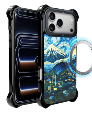 Etui do iPhone 17 Pro Max IBIZU DropGuard Ultra z MagSafe, Van Gogh, gwieździsta noc