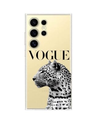 Etui do Samsung Galaxy S24 Ultra przeźroczyste, silikonowe Flexi, Positive Vibes, Tygrys Vogue