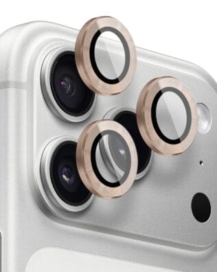 Metalowa osłona obiektywu aparatu ze szkła hartowanego 9H do iPhone 17 Pro, 1 zestaw, pustynny tytan