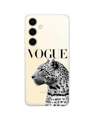 Etui do Samsung Galaxy S25 przeźroczyste, silikonowe Flexi, Positive Vibes, Tygrys Vogue