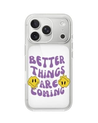 Etui do iPhone 17 Pro Max przeźroczyste, silikonowe Flexi, better things are coming