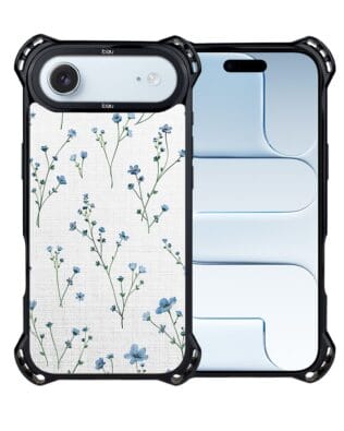 Etui do iPhone Air IBIZU DropGuard Ultra z MagSafe, Pastel Bloom, Niebieski sen
