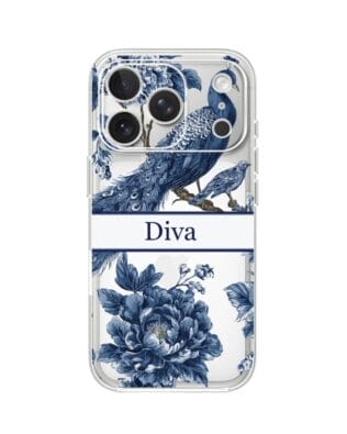 Etui do iPhone 17 Pro przeźroczyste, silikonowe Flexi, Mystic, Diva Peacock