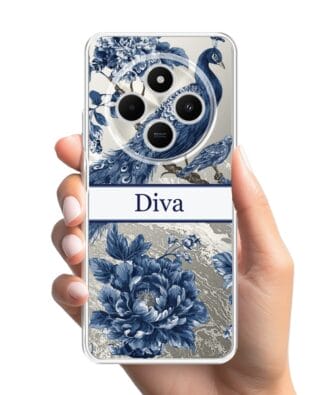 Etui do Xiaomi POCO C75 przeźroczyste, silikonowe Flexi, Mystic, Diva Peacock