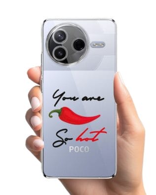 Etui do Xiaomi POCO F7 Pro przeźroczyste, silikonowe Flexi, papryczka chilli