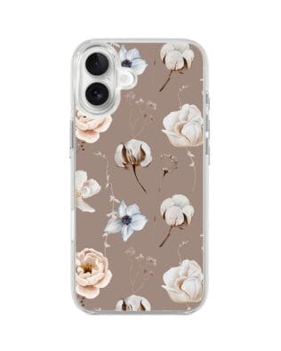 Etui do iPhone 17 z MagSafe przeźroczyste, silikonowe Flexi, Summer Patterns, akwarelowe kwiatki