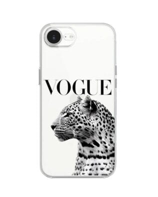 Etui do iPhone 16e przeźroczyste, silikonowe Flexi, Positive Vibes, Tygrys Vogue