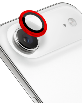 Metalowa osłona obiektywu aparatu ze szkła hartowanego 9H do iPhone Air, 1 zestaw, czerwona