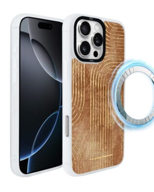 Etui do iPhone 16 Pro IBIZU DropGuard Matt z MagSafe, Boho, Geometryczne linie