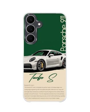 Etui do Samsung Galaxy S25 FE z MagSafe przeźroczyste, silikonowe Flexi, Szybkie Auta, Elegancja 911