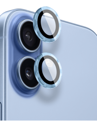 Metalowa osłona obiektywu aparatu ze szkła hartowanego 9H do iPhone 17, 1 zestaw, gołębi niebieski