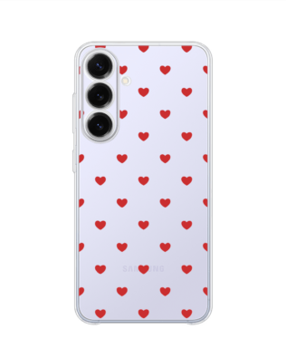 Etui do Samsung Galaxy S25 FE przeźroczyste, silikonowe Flexi, Mini Patterns, Serduszka