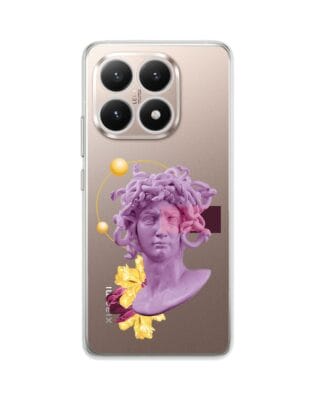 Etui do Xiaomi 15T przeźroczyste, silikonowe Flexi, antyczna figura, meduza